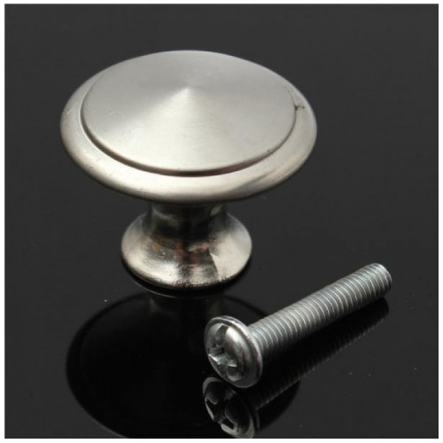 28mm/24mm Zinc Satin Nickel Cabinet Cupboard Drawer Door Pull Handle Knobs(24mm)