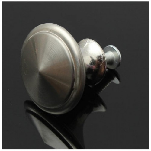 28mm/24mm Zinc Satin Nickel Cabinet Cupboard Drawer Door Pull Handle Knobs(24mm)