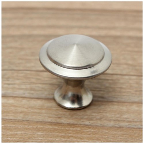 28mm/24mm Zinc Satin Nickel Cabinet Cupboard Drawer Door Pull Handle Knobs(24mm)