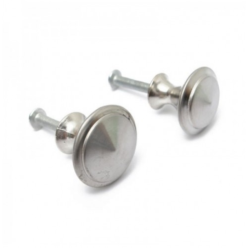 28mm/24mm Zinc Satin Nickel Cabinet Cupboard Drawer Door Pull Handle Knobs(24mm)