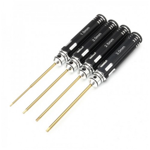 4pcs 1.5/2.0/2.5/3.0mm Hex Screwdriver Bit Repair Tool Set