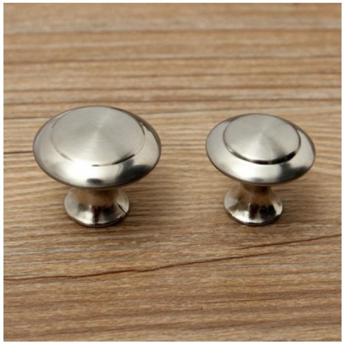 24/28mm Stainless Steel Satin Nickel Kitchen Cabinet Pull Knob Hardware Screw(28mm)