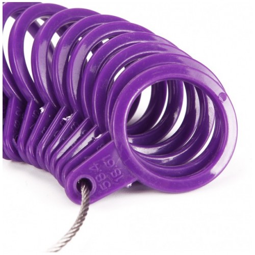 Finger Sizer Ring Measure Gauge Measuring Tool Purple Jewelry Size Mandrel