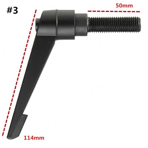 Zinc Alloy M16 32-70mm Male Thread Adjustable Clamp Handle Tool