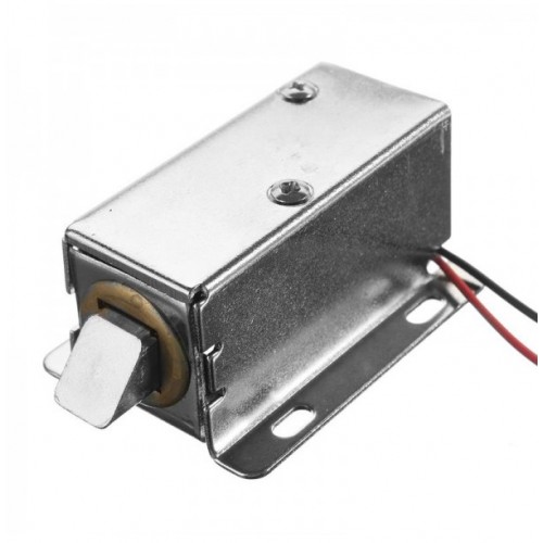 24V DC Cabinet Door Drawer Electric Lock Assembly Solenoid Lock Silver