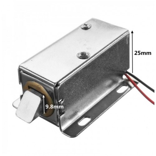 24V DC Cabinet Door Drawer Electric Lock Assembly Solenoid Lock Silver