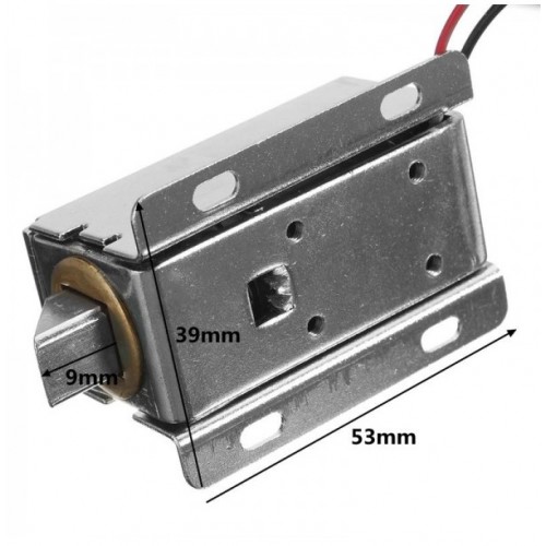 24V DC Cabinet Door Drawer Electric Lock Assembly Solenoid Lock Silver