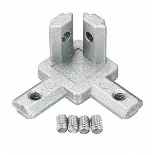 T Slot 3 Way 90 Degree Inside Corner Connector Joint Bracket for 3030 Series Aluminum Profile