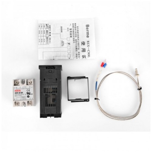 REX-C100 Digital PID Temperature Controller Kit K-Type Input SSR Output 110-240V