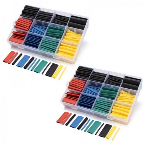 530pcs 21 Polyolefin Halogen-Free Heat Shrink Tube Sleeving Set