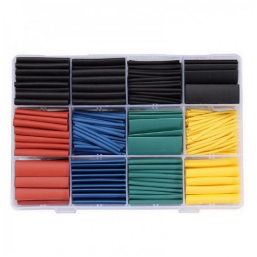 530pcs 21 Polyolefin Halogen-Free Heat Shrink Tube Sleeving Set