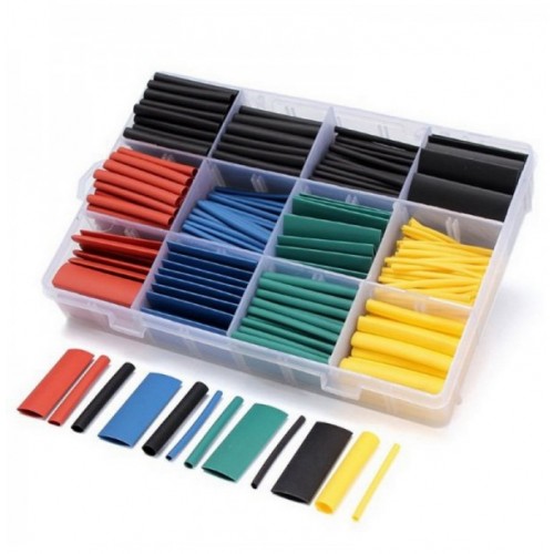 530pcs 21 Polyolefin Halogen-Free Heat Shrink Tube Sleeving Set