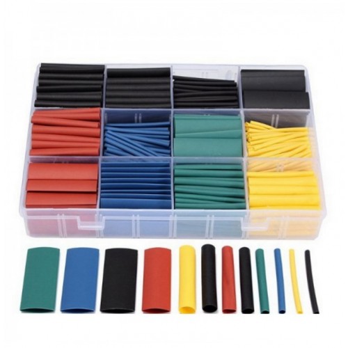 530pcs 21 Polyolefin Halogen-Free Heat Shrink Tube Sleeving Set